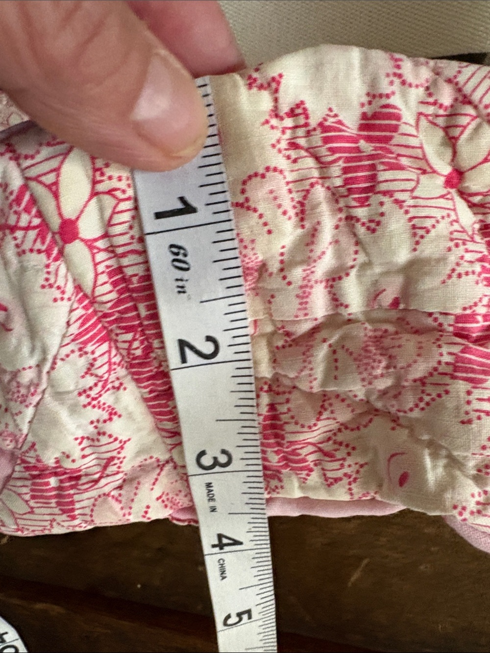 Vintage Hamdmade Pink Quilted Floral Crescent Crossbody/Bumbag - Picture 9 of 9